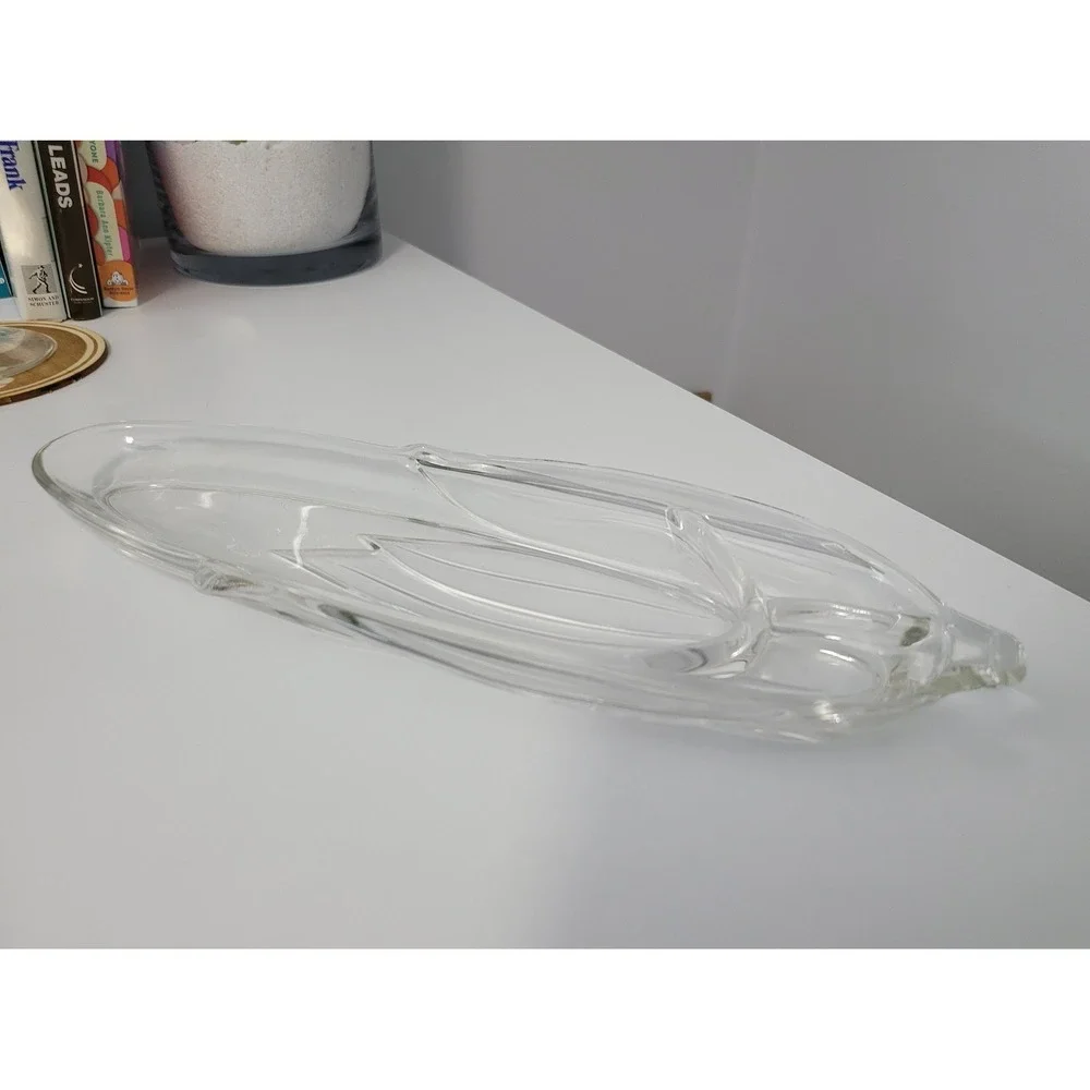 Vintage Corn on the‎ Cob Crystal Dish, Corn Bowl